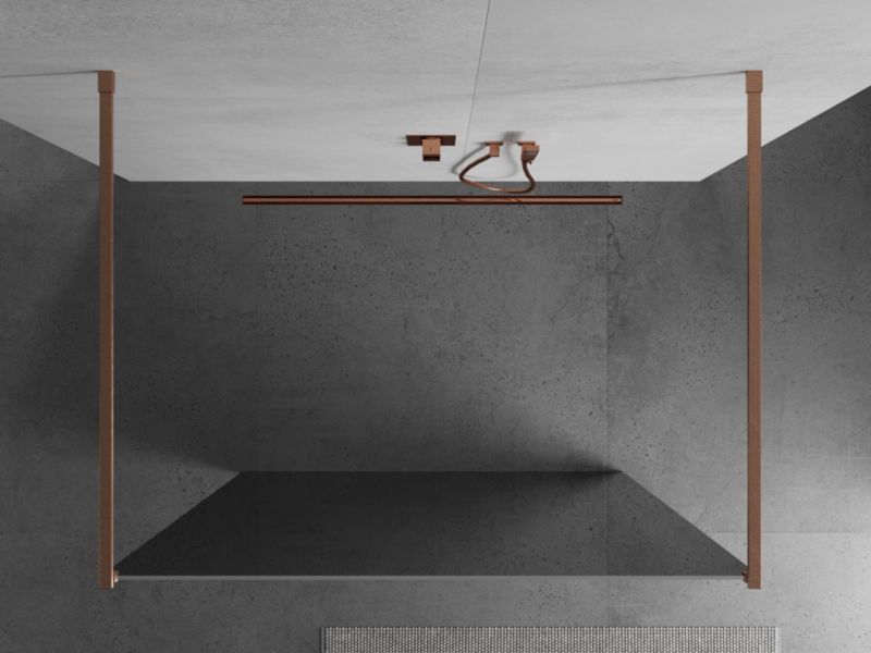 Ścianka prysznicowa Mexen Kioto miedź szczotkowana 140x200 cm 1 szt.