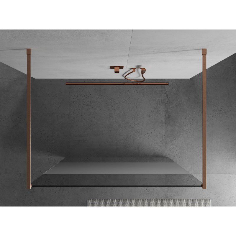 Ścianka prysznicowa Mexen Kioto miedź szron/transparent 100x200 1 szt.