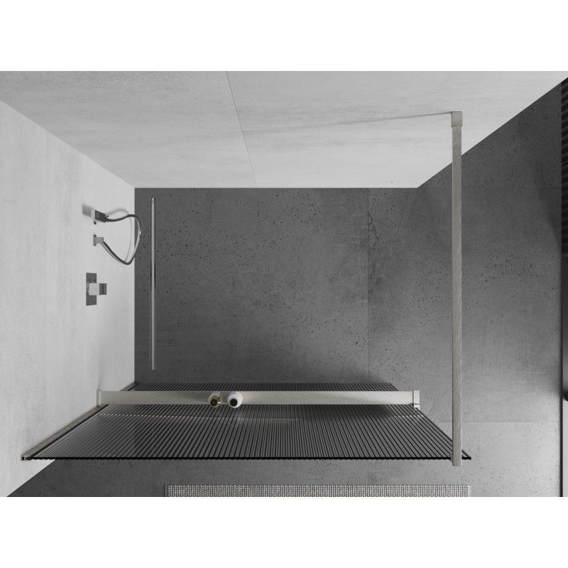 Ścianka prysznicowa Mexen Kioto+ nikiel szczotkowany 130x200 cm 1 szt.