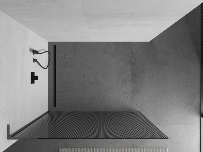 Ścianka prysznicowa Mexen Kioto prążki gun metal 80x200 cm 1 szt.