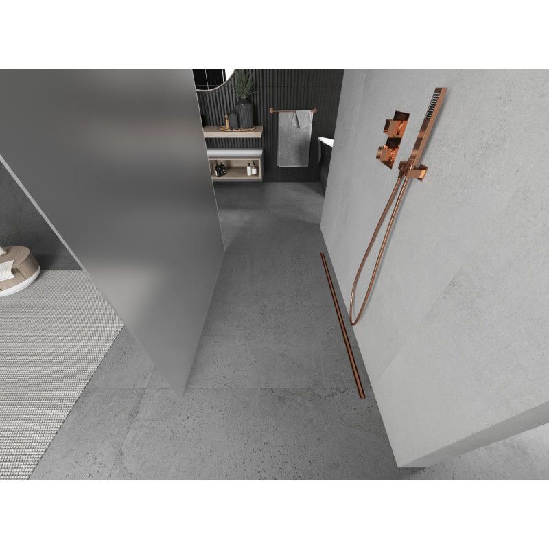 Ścianka prysznicowa Mexen Kioto różowe złoto 100 x 200 cm 800-100-002-60-30 1 szt.