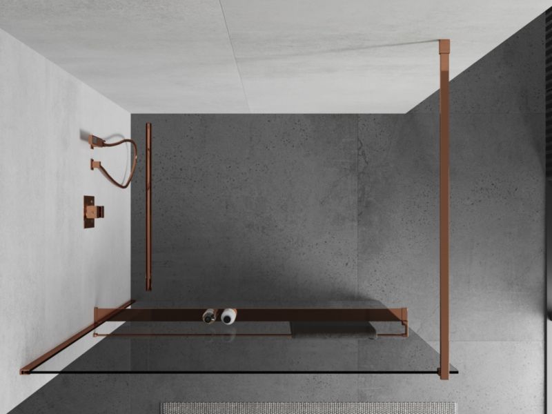 Ścianka prysznicowa Mexen Kioto+ różowe złoto 100 x 200 cm 800-100-121-60-00 1 szt.