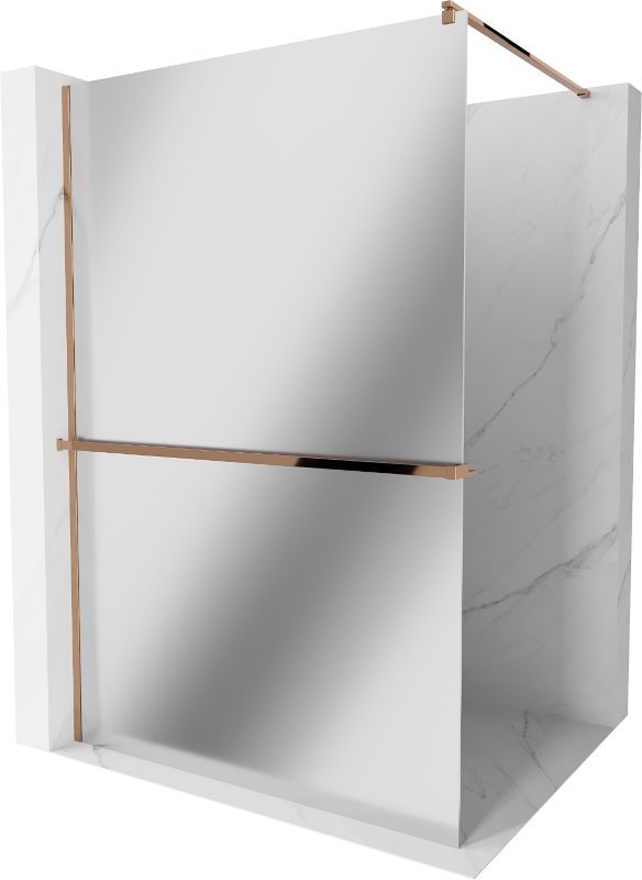 Ścianka prysznicowa Mexen Kioto+ różowe złoto 100x200 cm 1 szt.