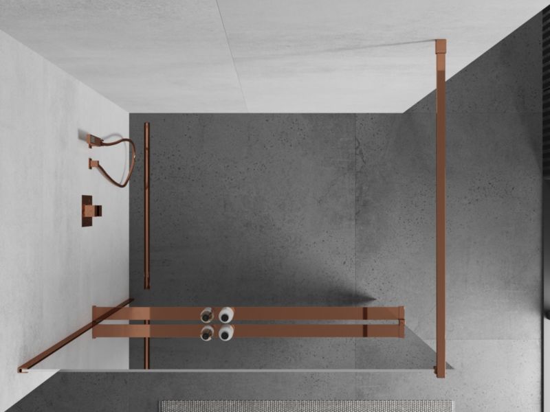 Ścianka prysznicowa Mexen Kioto+ różowe złoto 100x200 cm 1 szt.