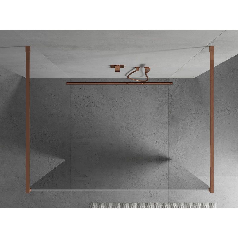 Ścianka prysznicowa Mexen Kioto różowe złoto 110 x 200 cm 1 szt.