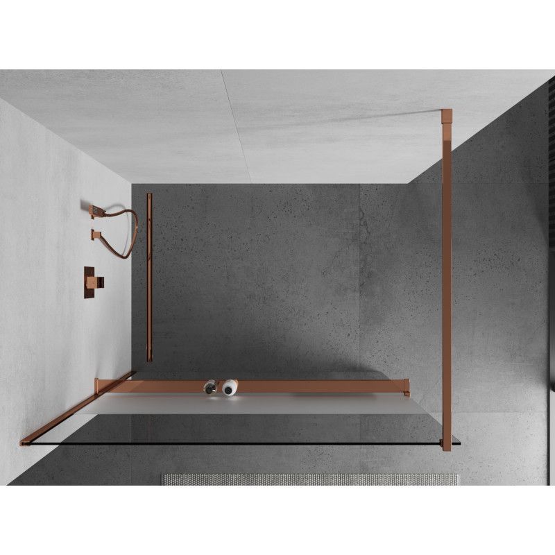 Ścianka prysznicowa Mexen Kioto+ różowe złoto 120x200 cm  800-120-121-60-35 1 szt.