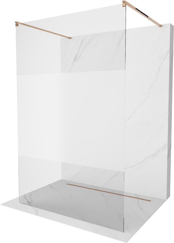 Ścianka prysznicowa Mexen Kioto różowe złoto 140x200 cm 800-140-002-60-35 1 szt.