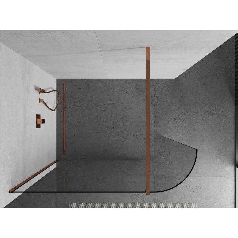 Ścianka prysznicowa Mexen Kioto różowe złoto 160x200 cm 800-160-101-60-06 1 szt.