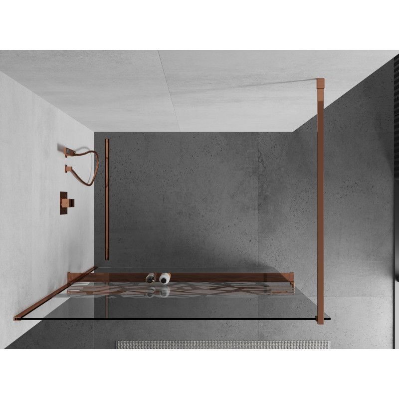 Ścianka prysznicowa Mexen Kioto+ różowe złoto 70x200 cm 1 szt.