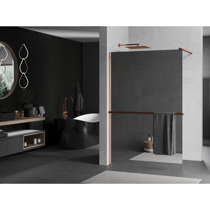 Ścianka prysznicowa Mexen Kioto+ różowe złoto 70x200 cm  800-070-121-60-50 1 szt.