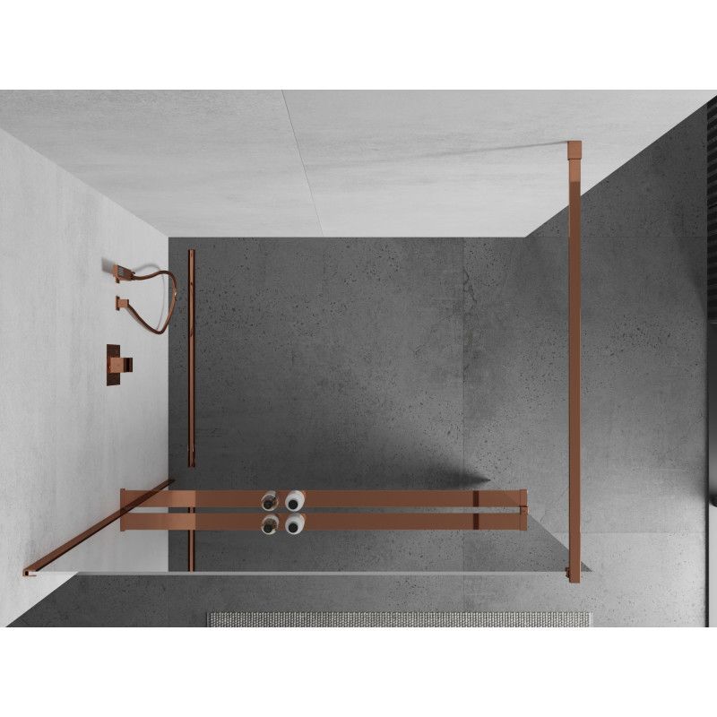 Ścianka prysznicowa Mexen Kioto+ różowe złoto 70x200 cm  800-070-121-60-50 1 szt.