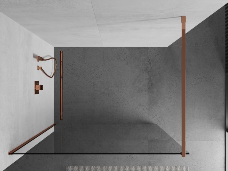 Ścianka prysznicowa Mexen Kioto różowe złoto 75x200 cm 1 szt.