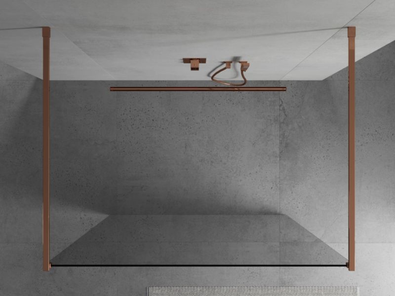 Ścianka prysznicowa Mexen Kioto różowe złoto transparent 100x200 cm 1 szt.