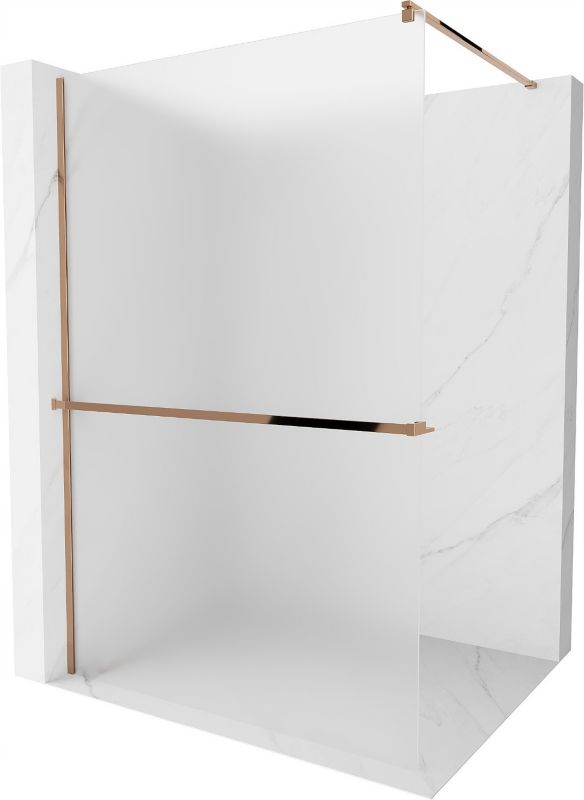 Ścianka prysznicowa Mexen Kioto+ szron różowe złoto 70x200 cm 1 szt.