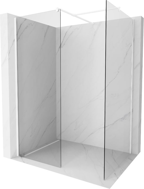 Ścianka prysznicowa Mexen Kioto transparent biała 110x70 1 szt.