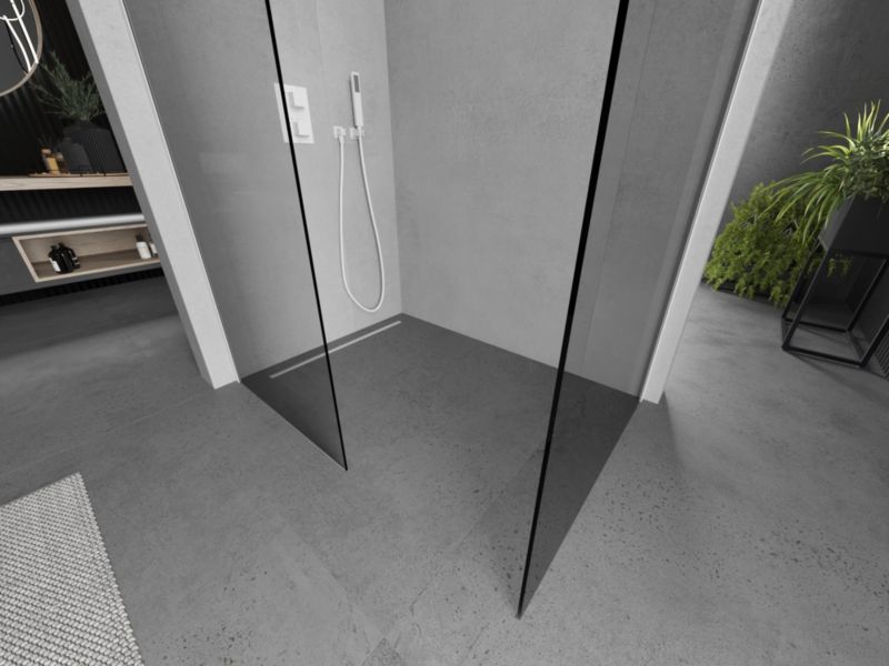 Ścianka prysznicowa Mexen Kioto transparent biała 110x70 1 szt.