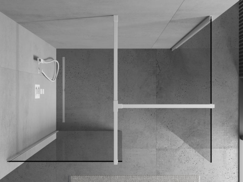 Ścianka prysznicowa Mexen Kioto transparent biała 110x70 1 szt.