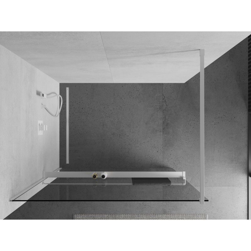 Ścianka prysznicowa Mexen Kioto+ transparent biała 135x200 cm 1 szt.