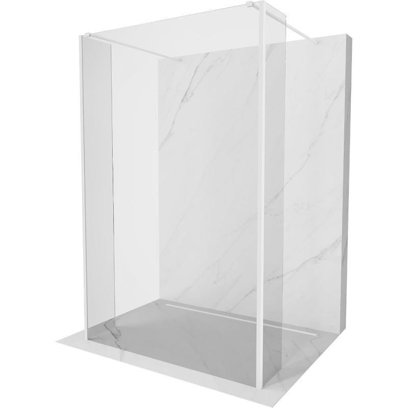 Ścianka prysznicowa Mexen Kioto transparent, biała 135x30 cm 1 szt.