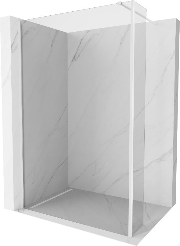 Ścianka prysznicowa Mexen Kioto transparent biała 150x40 2-częściowa 1 szt.