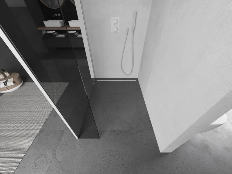 Ścianka prysznicowa Mexen Kioto transparent biały 105x30 cm 1 szt.