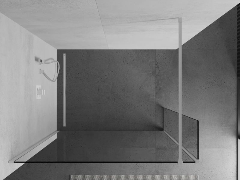 Ścianka prysznicowa Mexen Kioto transparent biały 105x30 cm 1 szt.