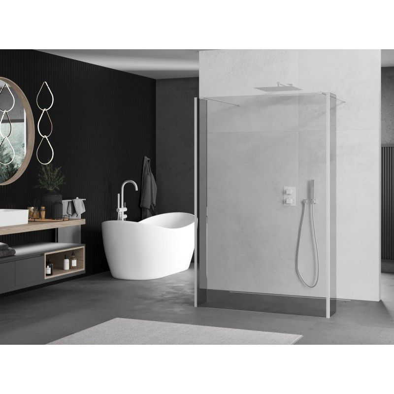 Ścianka prysznicowa Mexen Kioto transparent biały 150x30 cm 3 szt.
