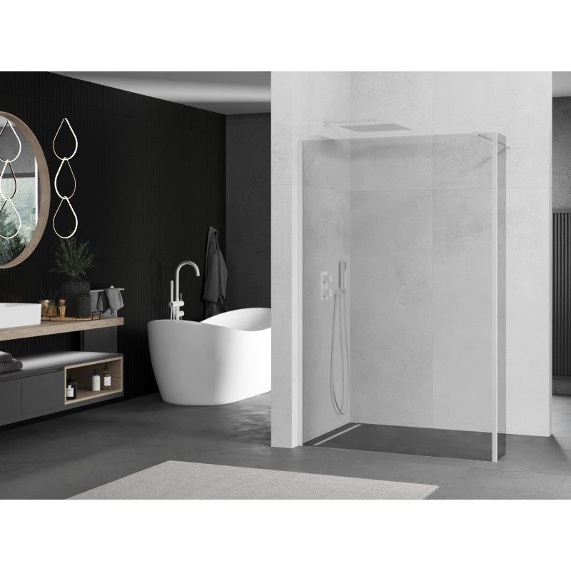Ścianka prysznicowa Mexen Kioto transparent biały 180x30 1 szt.