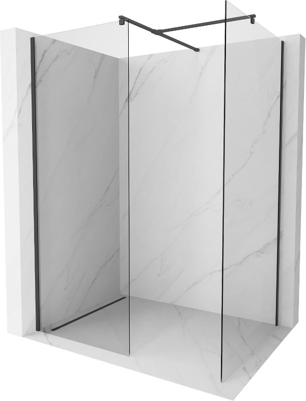 Ścianka prysznicowa Mexen Kioto transparent czarna 115x80 cm 1 szt.