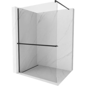Ścianka prysznicowa Mexen Kioto+ transparent czarna 90x200 cm 1 szt.
