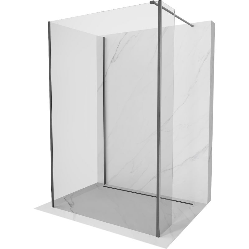 Ścianka prysznicowa Mexen Kioto transparent gun gray 110 x 75 x 30 cm 1 szt.