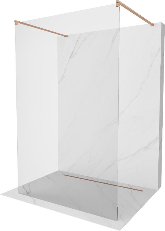 Ścianka prysznicowa Mexen Kioto transparent miedź szczotkowana 105x200 cm 1 szt.