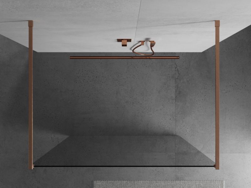 Ścianka prysznicowa Mexen Kioto transparent miedź szczotkowana 105x200 cm 1 szt.