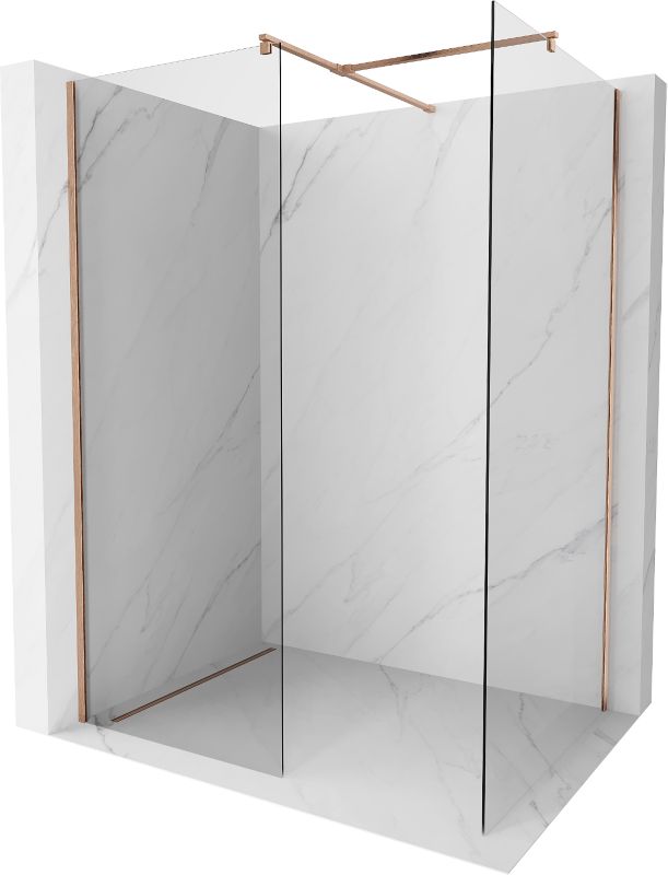 Ścianka prysznicowa Mexen Kioto transparent miedź szczotkowana 110x70 1 szt.