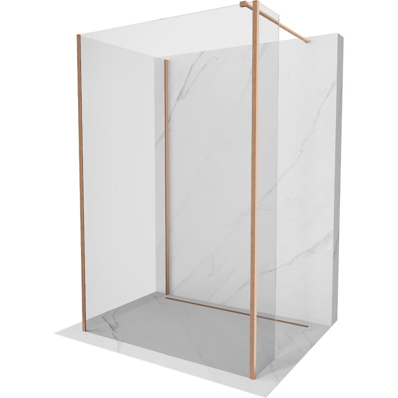 Ścianka prysznicowa Mexen Kioto transparent miedź szczotkowana 110x85x30 1 szt.