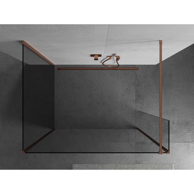 Ścianka prysznicowa Mexen Kioto transparent miedź szczotkowana 110x85x30 1 szt.
