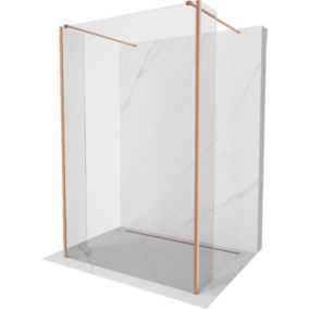 Ścianka prysznicowa Mexen Kioto transparent miedź szczotkowana 170x30 cm 1 szt.