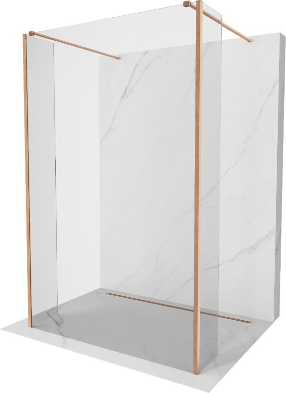 Ścianka prysznicowa Mexen Kioto transparent miedź szczotkowana 95x30 cm 1 szt.