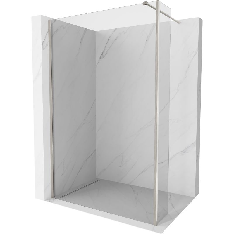 Ścianka prysznicowa Mexen Kioto transparent nikiel szczotkowany 125x30 cm 1 szt.