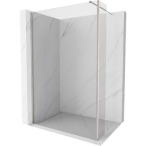 Ścianka prysznicowa Mexen Kioto transparent nikiel szczotkowany 170 x 30 cm 1 szt.