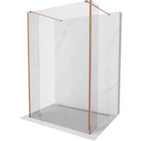 Ścianka prysznicowa Mexen Kioto transparent różowe złoto 90x30x30 cm 1 szt.