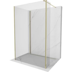 Ścianka prysznicowa Mexen Kioto transparent złota 100x75x40 cm 3 szt.
