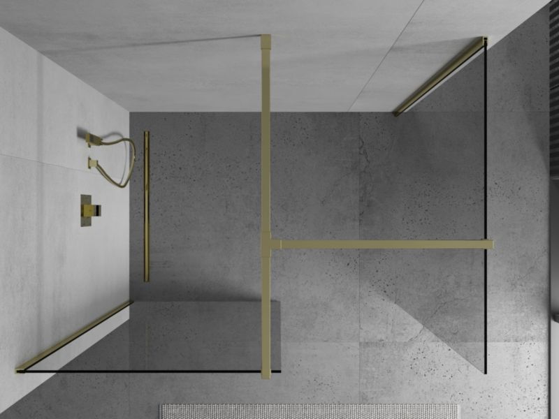 Ścianka prysznicowa Mexen Kioto transparent złota 100x85 cm 1 szt.