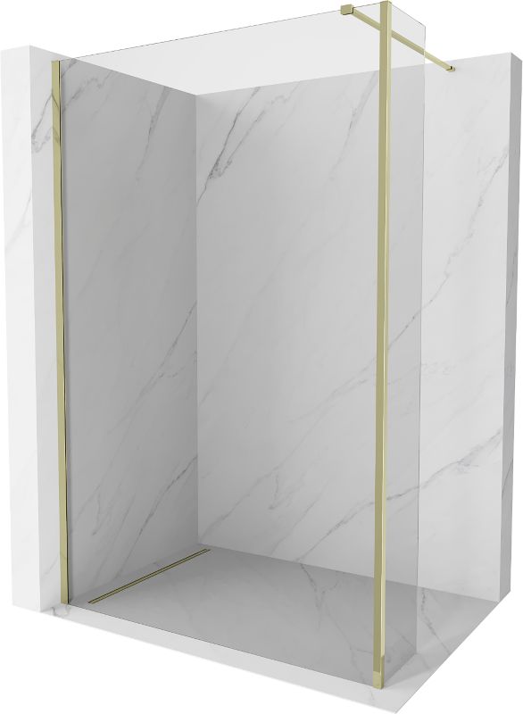 Ścianka prysznicowa Mexen Kioto transparent złota 130x30 cm 1 szt.