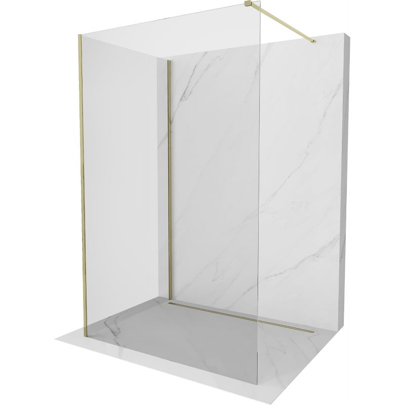 Ścianka prysznicowa Mexen Kioto transparent złota 130x70 1 szt.
