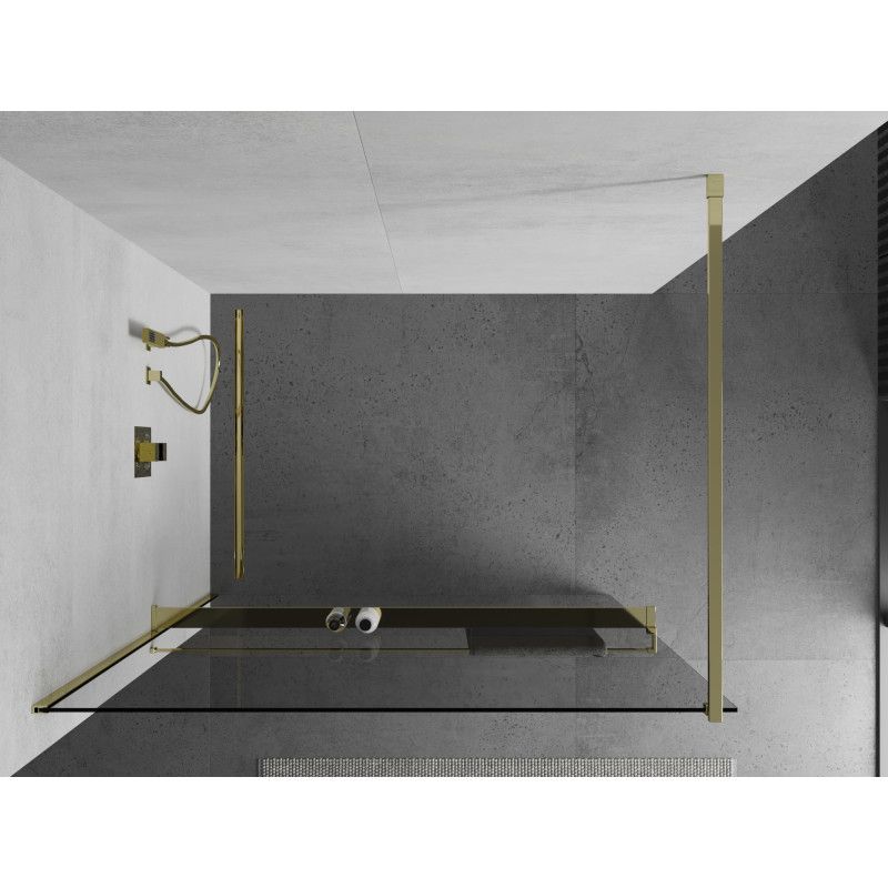 Ścianka prysznicowa Mexen Kioto+ transparent złota 80x200 cm 1 szt.