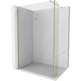 Ścianka prysznicowa Mexen Kioto transparent złota 90x30 cm 1 szt.