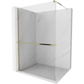 Ścianka prysznicowa Mexen Kioto+ transparent złoty 130x200 cm 1 szt.