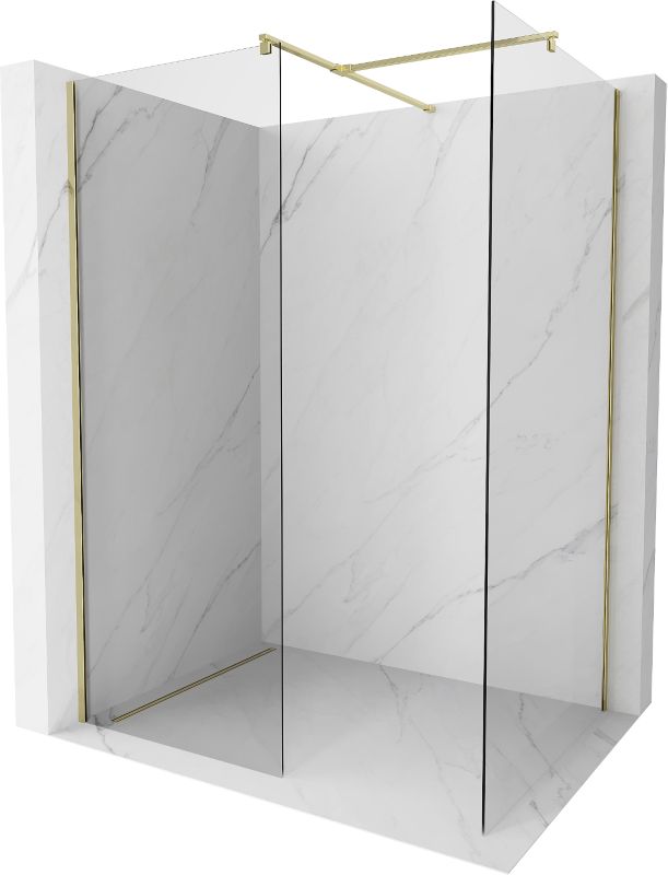 Ścianka prysznicowa Mexen Kioto transparent złoty 130x90 1 szt.