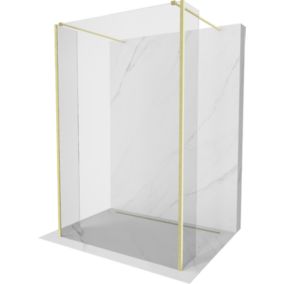 Ścianka prysznicowa Mexen Kioto transparent złoty 135x30x30 1 szt.